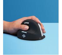 R-Go Tools Souris Ergonomique R-Go HE Break avec logiciel de pause, gaucher, grand (longueur de la main > 185 mm), bluetooth, noir