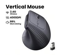 Souris verticale sans fil 2,4 GHz UGREEN 4000 DPI ergonomique pour ordinateur portable, PC, Windows Taille UniqueUnicoloreABS
