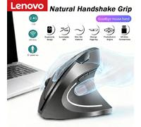 Souris verticale sans fil Bluetooth Lenovo 2.4G, ergonomique, avec poignée latérale, silencieuse, rechargeable, pour jeux, ordinateur portable, PC, réglage du DPI Plug-in Version