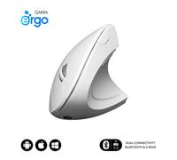 Souris verticale Subblim Glide Vertical Ergo Dual Bluetooth, USB 2.4Ghz 4000dpi - 5 Boutons - Utilisation droitier - Coloris Blanc