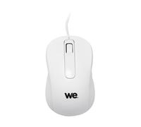 WE Souris filaire 1200 DPI USB ambidextre ultra-légère câble 1,5 m Compatible avec PC/Mac Blanc