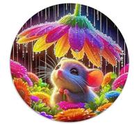 SourisPuzzles en Bois 1000 Pièces pour Adultes Et Enfants Rond pauvresJouet Puzzle À Défi Créatif Stimulant1000pcs (67.5x67.5cm)