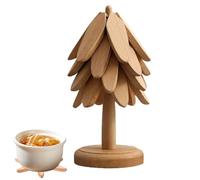 sous-Assiettes en Bois Forme d'arbre,Tapis Résistant à la Chaleur pour Théière | Dessous de Verre Arbre pour Maison - pour Tasses Bols Assiettes Poêles Cuisines Salons Hôtel Restaurant Cuisiniers À