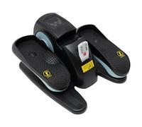 Sous bureau, machine elliptique, appareil d'exercice de pédale de jambe assise électrique de rééducation, entraîneur portable avec télécommande, pédalier assis pour personnes âgées (bleu)