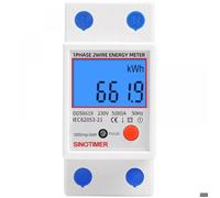 Sous compteur électrique monophasé, certifié MID, 45A max modulaire, Simple tarif, Affichage LCD