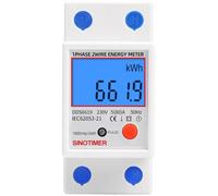 Sous compteur électrique monophasé,certifié MID,45A max modulaire,Simple tarif,Affichage LCD-Compteur électrique intelligent