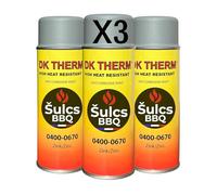 Sous Couche Anti-Corrosion Professionnelle Haute Température au Zinc - Aérosol 400ml - Gris Ref. 0670 - Haut Pouvoir Couvrant - Protection Métal Peinture Mécanique Auto Moto Radiateurs ŠULCS BBQ® (3)