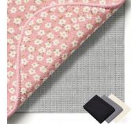 sous-Couche Antidérapante 110 x 122 cm Réutilisable et sans Odeur, Découpable, Lavable, Taille Personnalisable, Tapis Antidérapant Polyvalent pour Tous Types de Sols, Gris Brun