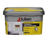 Julien Peinture Sous-Couche Cuisine et Salle de bain - Resiste à l'humidité et condensation, conçue pour les pièces humides - Mat Blanc 2,5L