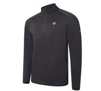 Dare 2b Fuse Up II sous-Couche Technique Légère avec Propriété de séchage Rapide et 1/2 Zip D'ouverture Stretch Midlayer Homme Ebony Grey FR: L (Taille Fabricant: L)