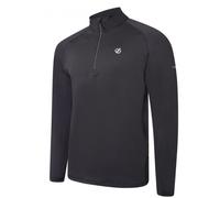 Dare 2b Fuse Up II sous-Couche Technique Légère avec Propriété de séchage Rapide et 1/2 Zip D'ouverture Stretch Midlayer Homme Ebony Grey FR: S (Taille Fabricant: S)