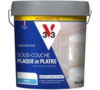 Sous-couche plaque de plâtre - V33 - Blanc - 12L