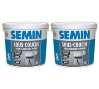 Sous Couche pour Plaque de Plâtre Semin, intérieur, Prêt à l'Emploi, Seau de 25 kg (lot de 2)