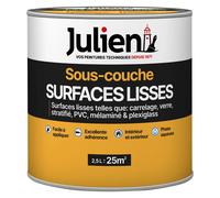 Sous-couche surfaces lisses ou difficiles, carrelage, verre, PVC Julien mat blanc 2,5 L