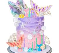 sous la mer décoration gâteau queue sirène décors gâteau coquillage accessoires fête sirène
