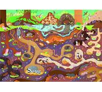 Piccolia Puzzle Sous la terre - 48 pièces - Simona Beretta