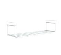 Sous le panier d'étagère, rack en métal, plateau d'organisation compact, bac de rangement à suspendre, extensible avec design ouvert pour coins de penderie, support d'entrée