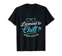 Sous licence Chill Senior Edition White Aqua Graphic T-Shirt