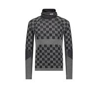 Mons Royale - Ascender Merino Seamless Hooded Long Sleeve - Maillot thermique laine mérinos homme Dried Sage / Black - XXL