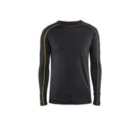 Blakläder T-shirt sous-vêtement «Xlight» manches longues Gris foncé/Jaune XL