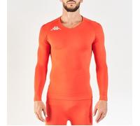 Sous-maillot de compression Kombat Skin pour homme - Kappa - manches longues - orange XS/S