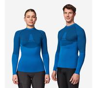 Sous maillot de vélo manches longues, EDR bleu electrique