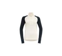 Sous maillot devold expedition merino silk zip bleu femme