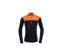 Sous maillot devold lauparen merino 190 col zippe rouge bleu homme