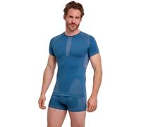 Falke Warm Maillot de corps Hommes - bleu gris, Taille S