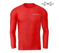 Sous maillot manches longues élastique Givova Corpus 3 - Rouge - XL - Homme - Football - Respirant XL