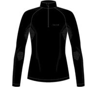 Falke Wool-Tech High Zip Neck W L/S SH Laine séchage Rapide 1 pièce, Couche de Base supérieure Femme, Noir (Black 3000), M