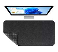 Sous-Main 100x40cm Feutre Tapis Souris Protection de Bureau Antidérapante | Bloc-Notes de Bureau pour le Bureau et la Maison, Tapis Ordinateur Souris, Dessous de Bureau, Gris foncé