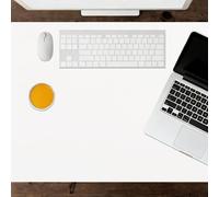 Sous Main 40 x 62 cm Résistant à La Chaleur Tapis de Souris Facile à Nettoyer pour Ordinateur Bureaus et Maison, Blanc