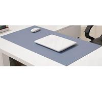 Sous-Main antidérapant grand format imperméable en cuir avec tapis de souris, Tapis de bureau protection pour ordinateur portable et clavier pour le bureau et la maison(Blue,60x40cm)