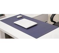 Sous-Main antidérapant grand format imperméable en cuir avec tapis de souris, Tapis de bureau protection pour ordinateur portable et clavier pour le bureau et la maison(PurpleBlue,130x65cm)