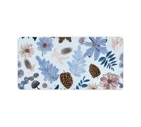 Sous-main avec éléments dessinés à la main - Tapis de bureau antidérapant - 60 x 30 cm - Grand tapis de souris avec base en caoutchouc - Tapis d'écriture imperméable pour bureau et maison