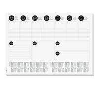 Sous-main bloc papier, A3, noir/blanc