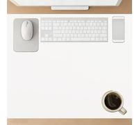 Sous Main Bureau 40 x 62 cm Résistant Aux Rayures Pad Écriture Durable pour Ordinateur Bureaus et Maison, Blanc