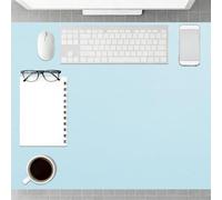 Sous Main Bureau 55 x 100 cm Imperméable Sous Main Bureau Facile à Nettoyer pour Maison et Ordinateur Portable, Bleu