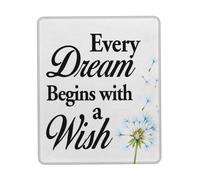 sous Main Bureau Chaque rêve Commence par Un Souhait. Pissenlit Mouse Pad | Travail 25x30CM Anti-Rutsch Tapis Bureau Tragbar Tapis de Souris de jeu Bureau Jeux vidéo