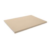 Eglooh - Calliope - Sous main Bureau en Cuir Beige cm 50x35 - Résistant Structure en Acier avec un Profil Antérieur à L, Coutures Artisanales, Fond Antidérapant - Made in Italy