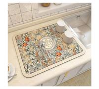 Sous Main Bureau Grand tapis absorbant for la cuisine, le café, séchage, drainage, salle de bain, robinet, napperon(Alice s Dream,40x50cm)