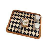 Sous Main Bureau Grand tapis absorbant for la cuisine, le café, séchage, drainage, salle de bain, robinet, napperon(Knight of the Rose,40x50cm)