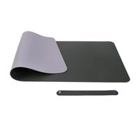 Sous-Main bureau pour ordinateur portable Tapis de souris et de clavier, Grand bloc-notes imperméable en cuir PU pour ordinateur portable, pour la décoration intérieure(GreenGray,60x30cm)