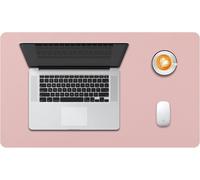 Sous-Main Bureau, Tapis De Bureau, Tapis De Clavier Et Souris, Tapis De Portable, Pad Écriture, Mouse Pad, Pour Bureau/Maison/Gaming, Pu Étanche + Suède Antidérapant 60 X 35Cm (Rose)