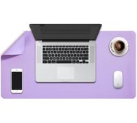 Sous-Main Bureau, Tapis De Bureau, Tapis De Clavier Et Souris, Tapis De Portable, Pad Écriture, Mouse Pad Xl, Pour Bureau/Maison/Gaming, Double Face En Cuir Pu 70 X 35Cm (Violet/Violet)