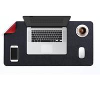 Sous-Main Bureau, Tapis De Bureau, Tapis De Clavier Et Souris, Tapis De Portable, Pad Écriture, Mouse Pad Xl, Pour Bureau/Maison/Gaming, Double Face En Cuir Pu 70 X 35Cm (Noir/Rouge)