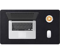 Sous-Main Bureau, Tapis De Bureau, Tapis De Clavier Et Souris, Tapis De Portable, Pad Écriture, Mouse Pad, Pour Bureau/Maison/Gaming, Pu Étanche + Suède Antidérapant 60 X 35Cm (Noir)