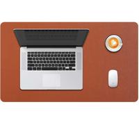 Sous-Main Bureau, Tapis De Bureau, Tapis De Clavier Et Souris, Tapis De Portable, Pad Écriture, Mouse Pad, Pour Bureau/Maison/Gaming, Pu Étanche + Suède Antidérapant 60 X 35Cm (Brun)