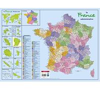 SOUS-MAIN CARTE DE FRANCE ADMINISTRATIVE 40,5 x 55 cm BOUCHUT